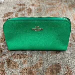Coach Vibrant Green Cosmetic Bag